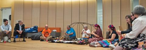 Visiting after the pipe ceremony