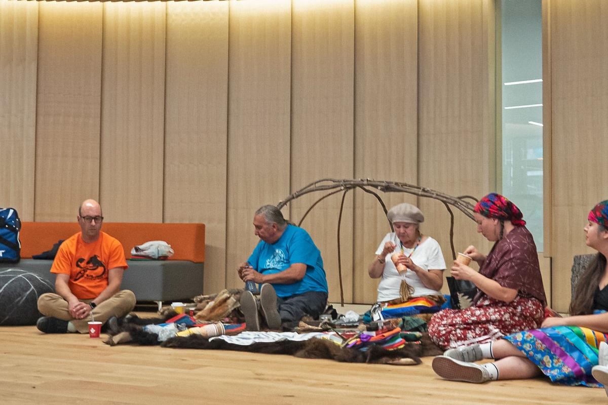 Visiting after the pipe ceremony