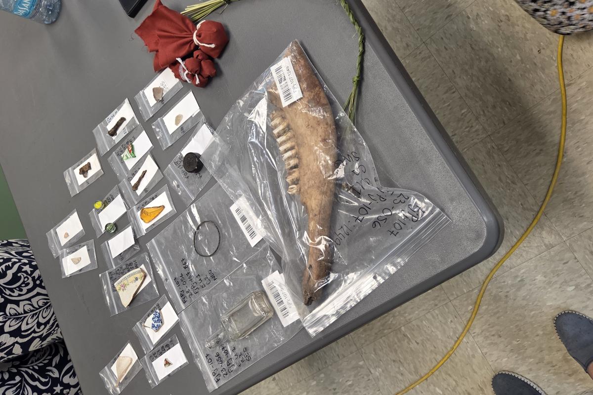 Artifacts found in the River Lots excavation 