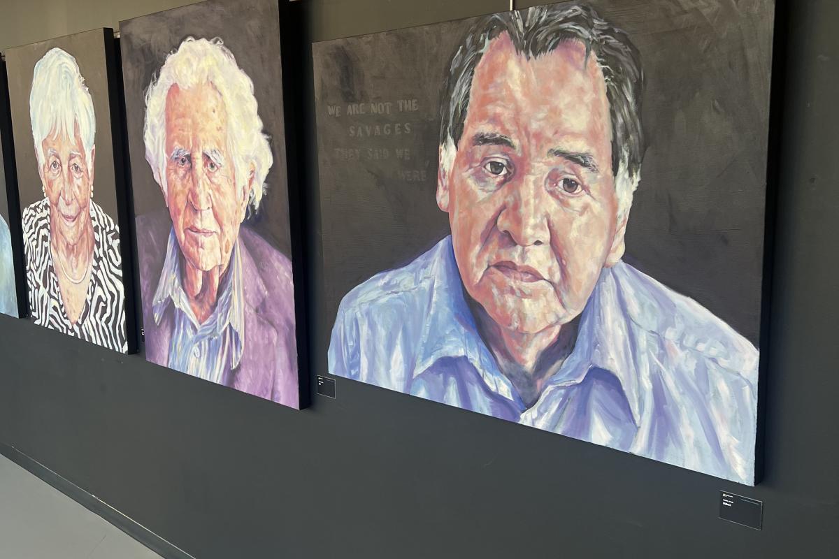 Survivor Portraits by Carol Wylie at EPL Exhibit